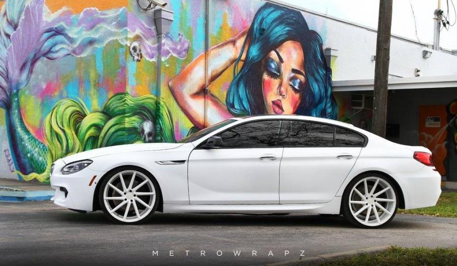  BMW 650i Gran Coupe Matte White by MetroWrapz 2017 года  (фото 4 из 6)